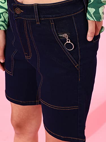 Image of Dolce Crudo Women's Regular High Rise Stretchable Denim Shorts