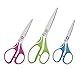 Wedo 9755009 Edelstahlschere Cut-it (13 cm gebürstet, Spezialschliff ergonomische Softtouch-griffe) pink/weiß