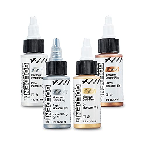 Golden Acrylics High Flow Metallic Paint Set