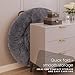 Milliard Saucer Chair For Adults, Teens & Kids, Grey, Faux Fur XL Circle Chair for Bedroom, Dorm & Gaming, Foldable Comfy Accent Seat for Small Spaces, Folding Moon / Mushroom / Round Oversized Style