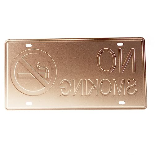 Image of Eazywagon No Smoking Yellow Multipurpose Metal Signs - License Wall Plate, Decorative Car Tag - Ideal for Cafe, Restaurant, Shop, Home, Hotel, Club, Office, Living Area