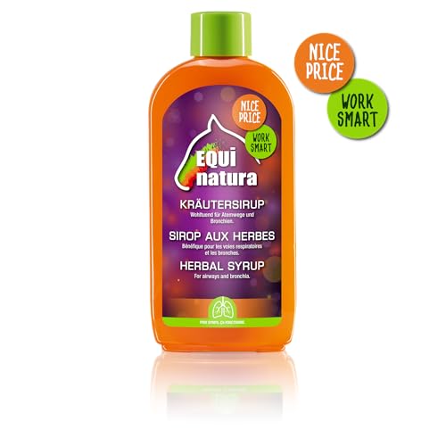 Leovet Equinatura Ergänzungsfutter Kräutersirup für Pferde | 500 ml | Flüssiger Sirup zur Unterstützung der Atemwege | Mit ausgesuchten Kräutern | Einfach zu verabreichen