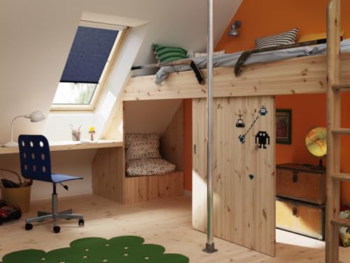 VELUX Kunststoff Dachfenster Energie Technology mit 3-fach Verglasung inkl. Eindeckrahmen und gratis Rollo 66 x 118 FK06