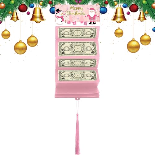 Mimoqk Porta Dinero de Navidad | Bolsa con 10 Ranuras | Tarjetero de Feliz Navidad, para Mujeres, Hombres, niños, Fiestas, Eventos