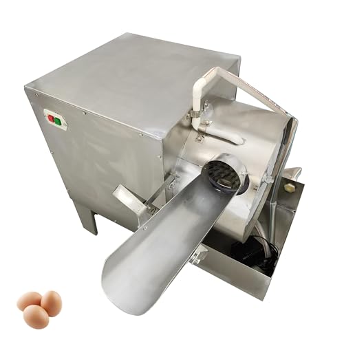 JARYANNIX 110V Automatic Egg Surface Washer Single Row Cleaning Machine for Chicken Duck Goose Eggs, 201 Stainless Steel Shell Nylon Brush for Commerical, 2000 Pcs/H 280W