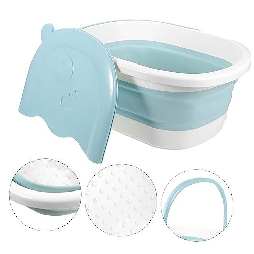 Spa de pies plegable y portátil PACKOVE azul miniatura 5