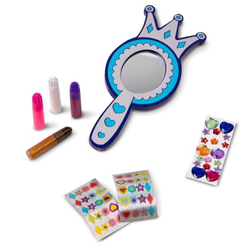Melissa & Doug Decorate-Your-Own Wooden Princess Mirror Craft Kit - image 5
