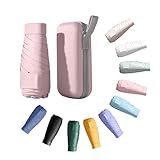 CBHTMY Paraguas multicolor, paraguas, paraguas pequeño, paraguas de bolsillo, mini paraguas de bolsillo, adecuado para niños, niñas, señoras, festivales y regalos de cumpleaños (rosa)