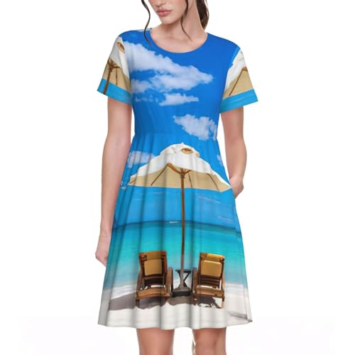 Robe d'été décontractée à poches idéale pour vos vacances