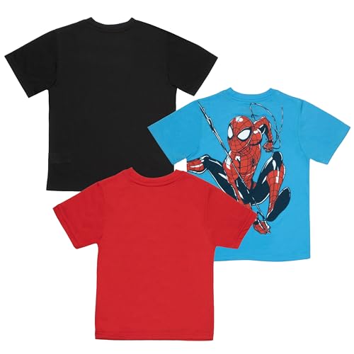 Marvel Spider-Man Comics Peter Parker Boys 3-Pack Short Sleeve T-Shirt Bundle Set for Kids2