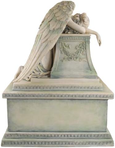 Perfect Memorials Large Custom Engraved Weeping Angel Cremation (320 Cu/in)- Specially Detailed Urn for Adult Human Ashes/Personal Plaque/Display at Home/Beautiful Tribute for Your Loved One