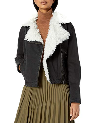 Show Me Your Mumu Women's Karson Denim Jacket, Washed Black, Extra Small