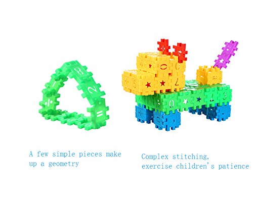 DEJUN Interlock Blocks Toys, Kids Building Blocks Set, Educational Toys, Construction Play Board Building Blocks, Recreational, Educational Conventional Toys Gift for Boys Girls (100 PCS)