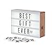 My Cinema Lightbox - Rose Gold Light Box, 4x6 inches - Micro LED Marquee light box for kids with 100 Letters, Numbers and Emojis - DIY Mini Sign, with Matching Braided Rose Gold USB Cable