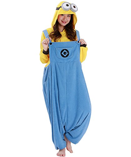 rbj124 サザック SAZAC 着ぐるみ 大人用 パイル キャラクター ユニバーサル ミニオン ミニオンズ 仮装 衣装 パジャマ ルームウェア コスチューム【 ミニオンズボブ 】