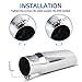 AUTOSAVER88 2.75 Inch Inlet Exhaust Tip, 2.75