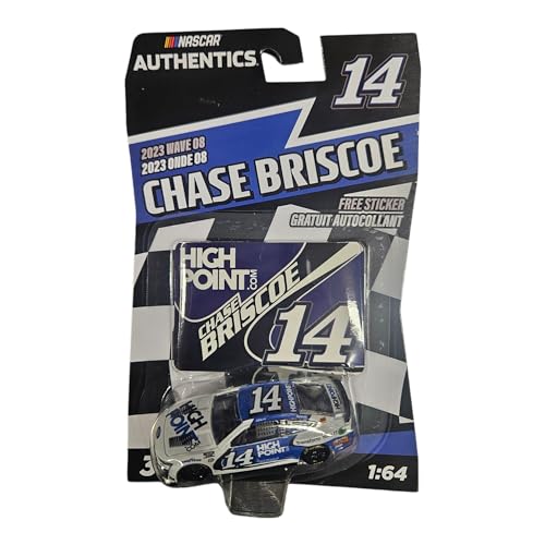 lionel racing nascar authentics chase briscoe 2023 highpointcom no 14 ht 164 scale diecast car with trinket
