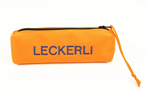ANDREAS WIPPER Mit Wunschname möglich. Trainingsdummy, Futterdummy, Apportierbeutel, Leckerlibeutel für Hunde, Futterbeutel Orange Edition