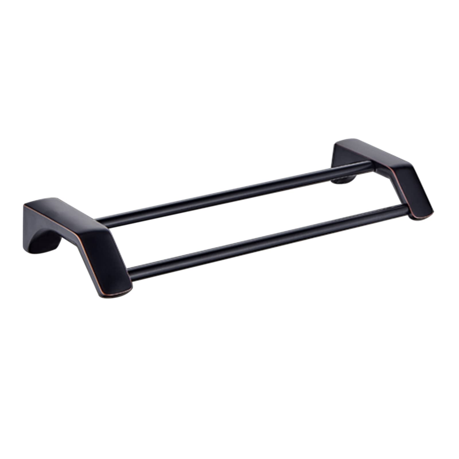 Porte-serviettes noir mat au design minimaliste pour salle de bain épurée