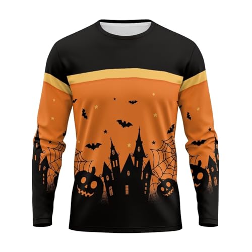 Halloween Long Sleeve T-Shirt for Men Pullover Shirt