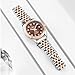 Szaikyri Classic Watch for Women with Solid Stainless Steel Band Ladies Dress Watch Womens Calendar Watch (Rosegold Brown)