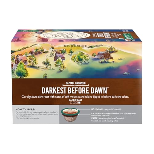 Image of New England Coffee Single Serve Pods, Darkest Before Dawn Dark Roast 10 Count (Pack of 1)