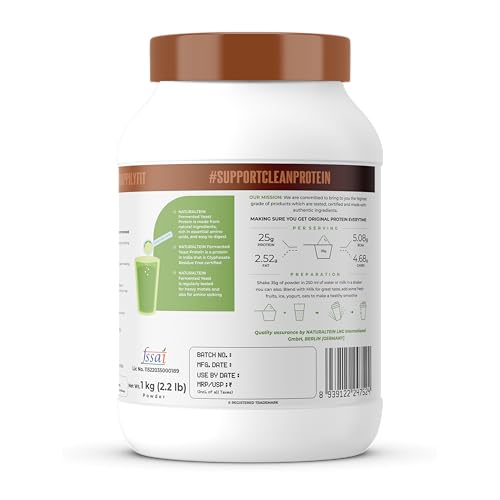 Image of Naturaltein YES Protein 1kg | Fermented Yeast Vegan Protein Powder |Pista Kulfi Flavour| 25 g Protein | No Added Sugar | Naturally Sweetened | Digestive Enzymes | Heavy Metal Tested | 28 Servings