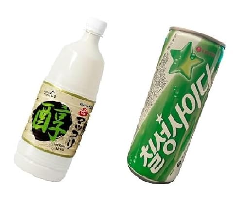 GOSEI 醇 マッコリ 6% 1000ml 1本+ロッテ 七星サイダー250ml 1本/ 韓国 食品 食材 料理 お土産 酒 カクテル 韓国マッコリ サイダー