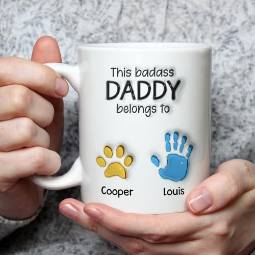 Taza personalizable de cerámica para papá y abuelo miniatura 3