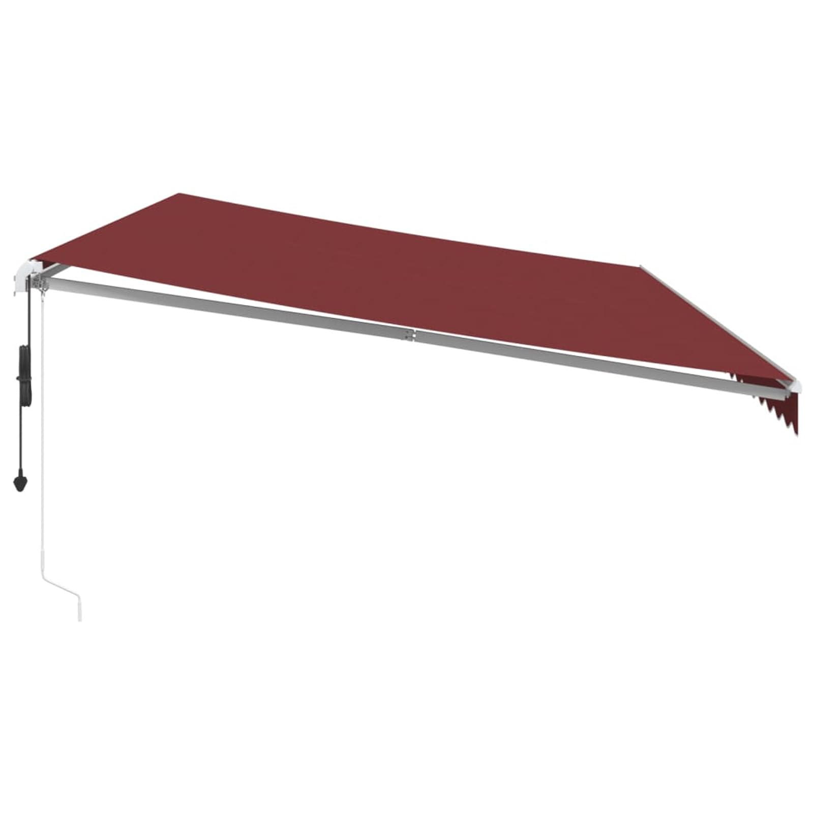 Festnight Store Banne Motorisé 6x3 Store banne Electrique avec Télécommande Auvent Rétractable à Bras Repliable pour Balcons Terrasse et Jardin-Bordeaux et blanc-600 x 300 cm
