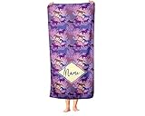 Personalized Galaxy Horse Polycotton Towel for Kids - Custom Western Horses Theme Towels for The Bea