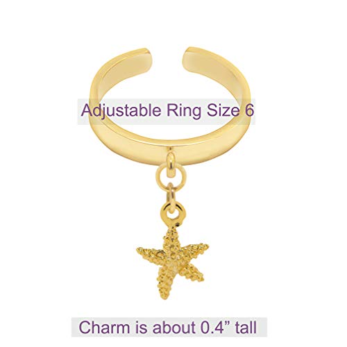Image of Spinningdaisy Dangling Mighty Tiny Charm Adjustable Ring