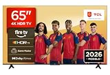 TCL 65V6D Televisor 65 Pulgadas 4K UHD Smart TV, Fire TV, Alexa Integrado, Dolby Vision & Atmos, Game Master, HDR10+, Control por Voz