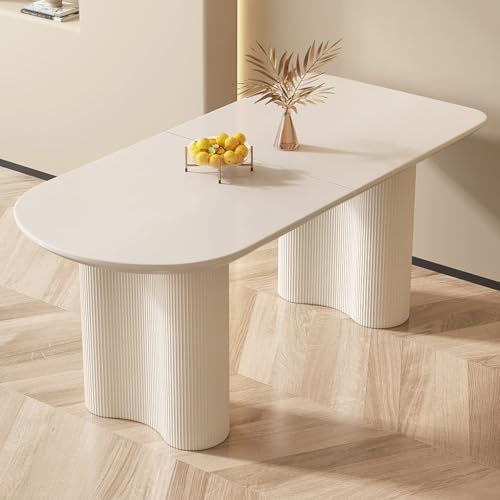 QEZEOM���_���ȃ_�C�j���O�e�[�u�� �����_�C�j���O�e�[�u�� ���X�g���� �H�� ��177cm �z���C�g�ȉ~�` ���_�����r���O