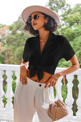 Image of Ekouaer Pajamas Set for Women Short Sleeve Sleepwear Button Down Pjs Lounge Sets Soft Nightwear