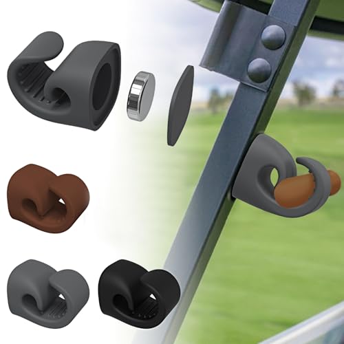 Simgoing 3 Pack Magnetic Holder for Golf Cart Fits 20 to 70 Ring Gauge, Silicone Magnetic Stands Clip for Outdoor Golf Cart Accessories