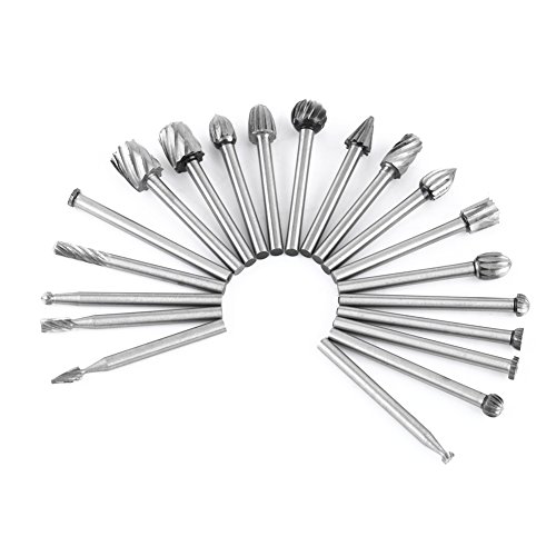 Set de 20 fresas de acero rápido 1/8 pulg para carpintería miniatura 5