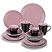 vancasso, Série BACCHE, Service de Table Complet en Céramique Matte, 16 Pièces pour 4 Personnes, Assiette Plate, Assiette à Dessert, Bols, Tasse Mug, Style Moderne