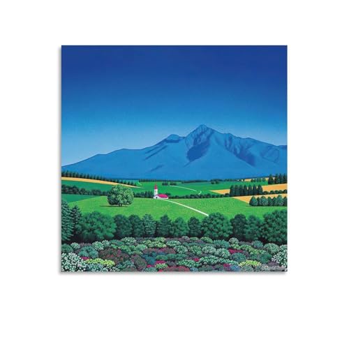 永井博 イラスト アートポスター (28) ホーム装飾 パネル 壁アート 現代壁掛け 絵画 版画 芸術作品 インテリア12x12inch(30x30cm)