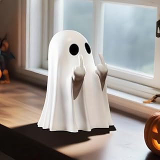 tngtswwcv Halloween Ghost Figurine Cute Statue Ghost Decor Spooky Resin Statue Best Gifts for Anniversary Weddings New Yea...