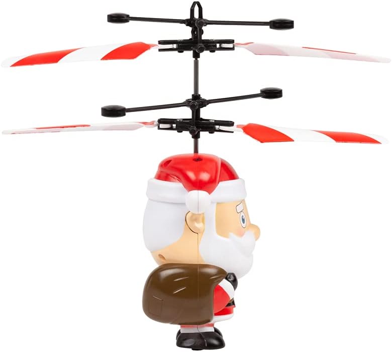 World Tech Toys Santa Claus Motion Sensing 3.5 Inch UFO Helicopter with Remote
