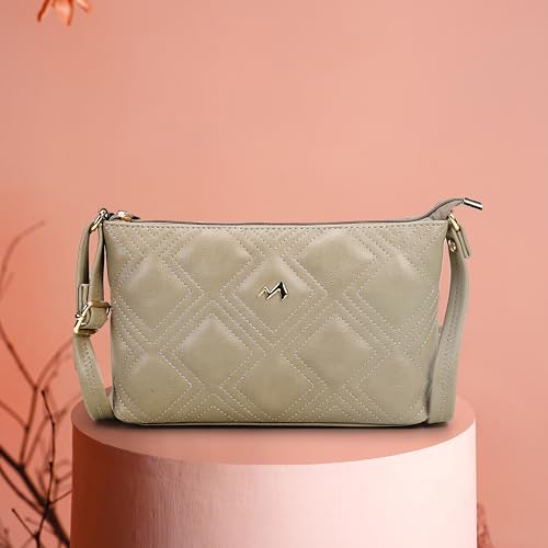 Image of Metro Women Casual PU Soft Body Zipper closure Quilted Sling Bag