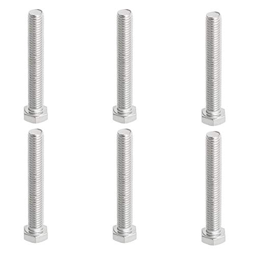 Image of M8 x 65mm Hex Head Bolts Screws Grade 5.8 Stainless Steel, Fasteners Fully Machine Threaded SUS304 6 Pcs