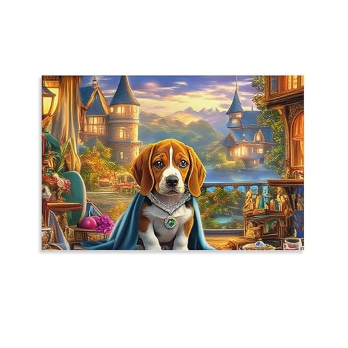 Cuadros decorativos de Beagle para sala de estar y ambientes modernos de hogar