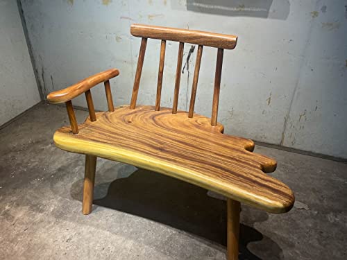 Slabstudiohongkong Outdoor Wood Bench Chair, Walnut Wood Beach Chair, Modern Flower Chair, Random Shape Bench, Wooden Bench, Livingroom Bedroom Bench #TOP1
