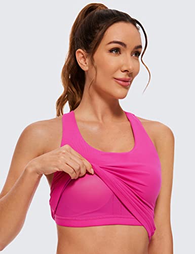 CRZ YOGA Regatas de treino para mulheres Sutiãs embutidos acolchoados - Racerback Athletic Spandex Y