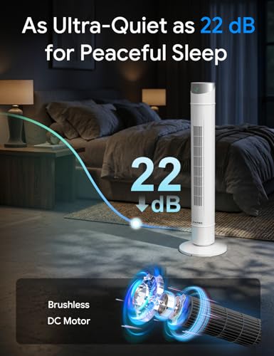 Image of ZAFRO Smart Tower Fan for Bedroom,Upgraded DC Motor Fans that Blow Cold Air