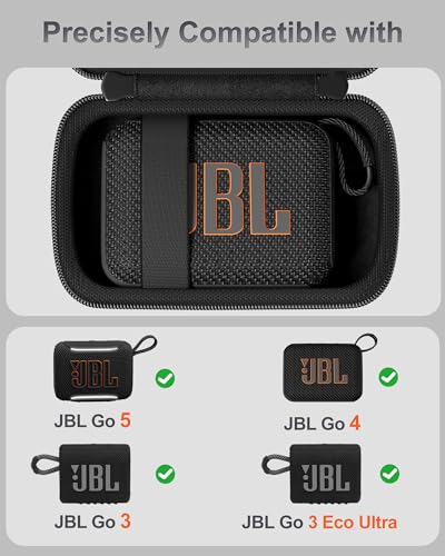Image of ProCase Hard Travel Case for JBL Go 5 /4 /3 /Go 3 Eco Ultra -Black