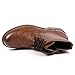 Metrocharm MC002 Men's Lace Up Wing Tip Formal Dress Casual Fashion Boots (7.5, Brown)