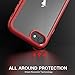 IDweel for iPhone SE 3rd Generation 2022 Case,for iPhone 8 & 7 & SE 2020 Case, Full-Body Sturdy Shockproof Cover with Build in Screen Protector Heavy Duty Shock Resistant Hybrid Cover, Red